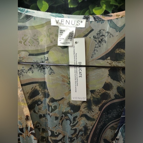 VENUS Multicolored Flutter Sleeve V-Neck Sundress - Picture 12 of 15